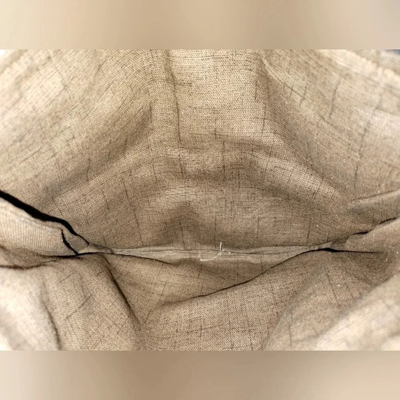 Handmade Gray and Orange Vintage Fabric Satchel‎ Crossbody Handbag 70's - Picture 4 of 7